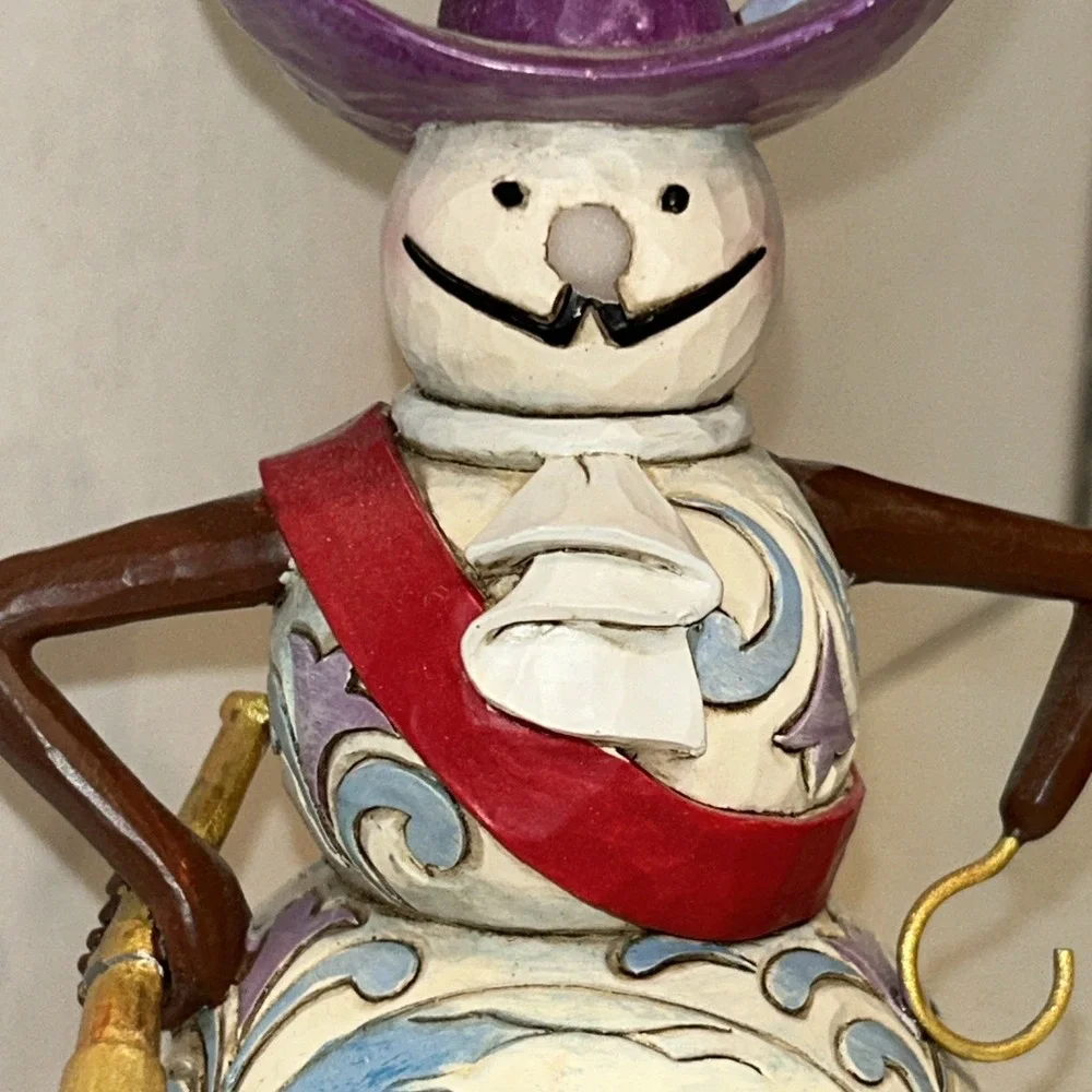 Jim Shore Disney Traditions Snowman - Peter‎ Pan Capt. Hook 4051971 DAMAGE